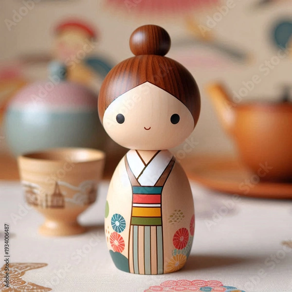 Obraz 日本の伝統工芸を現代的にアレンジした和モダンなこけし