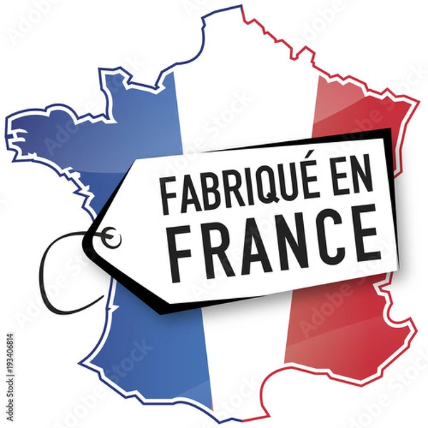 Obraz MADE IN FRANCE_Francja + tekst (alfa)