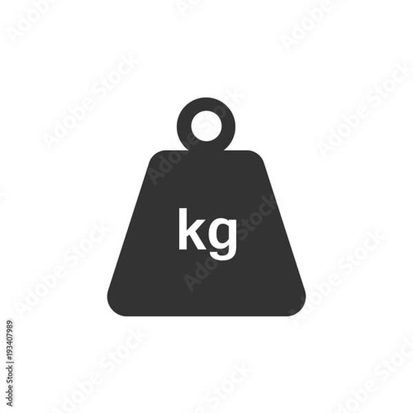 Obraz Pictograph of weight. Flat vector illustration in black on white background.