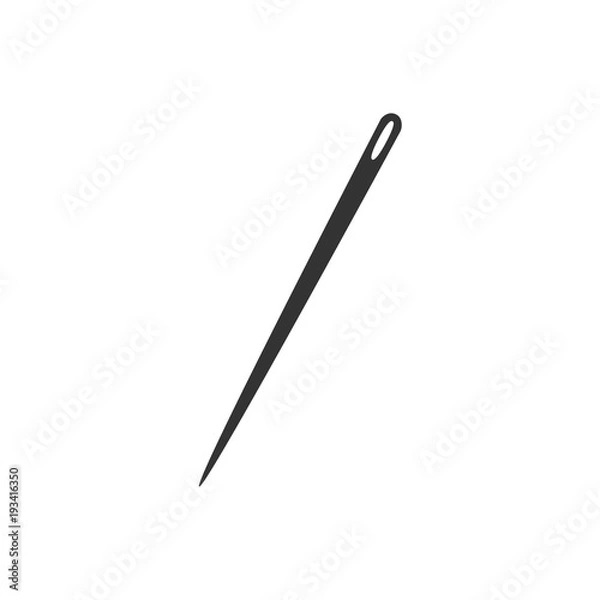 Fototapeta Needle icon. Needle Vector isolated on white background. Flat vector illustration in black. EPS 10