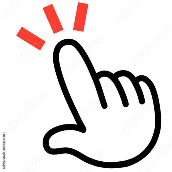 Obraz 指さし　チェック　アイコン　タッチ　注目