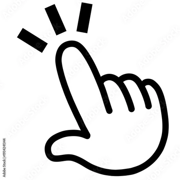 Obraz 指さし　チェック　アイコン　タッチ　注目