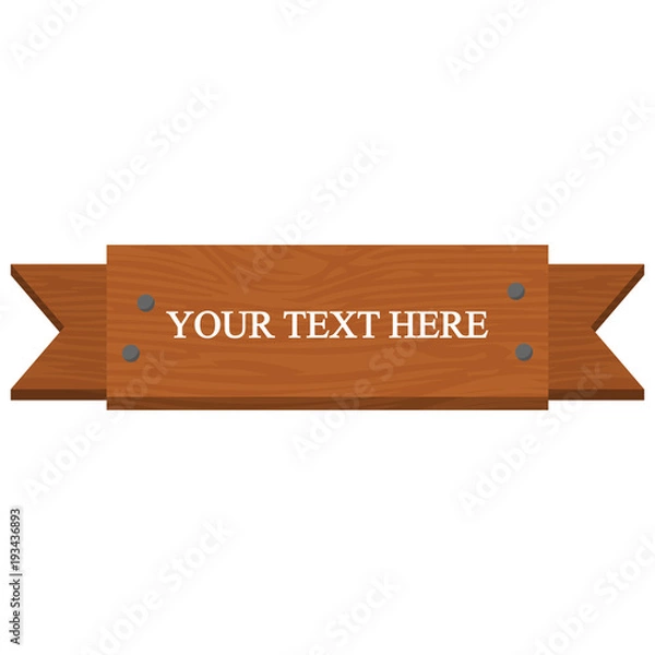 Obraz Beautiful colored ribbon. Realistic Ribbon with inscription:your text here
