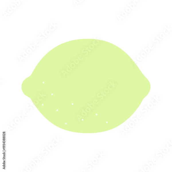 Obraz ライムのシンプルアイコン（ライトグリーン・フラット）