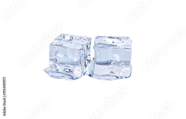 Obraz 氷 イラスト リアル キューブ