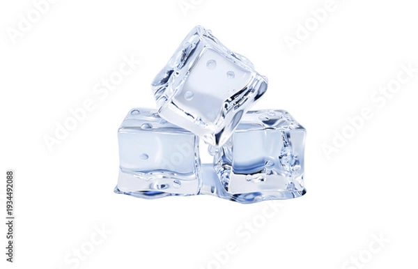Obraz 氷 イラスト リアル キューブ