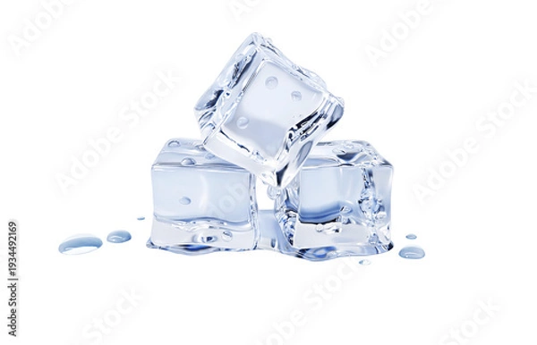 Obraz 氷 イラスト リアル キューブ