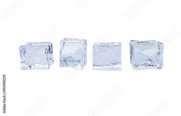 Obraz 氷 イラスト リアル キューブ