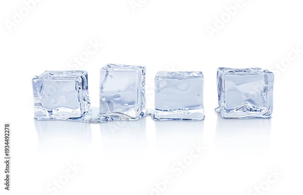 Obraz 氷 イラスト リアル キューブ