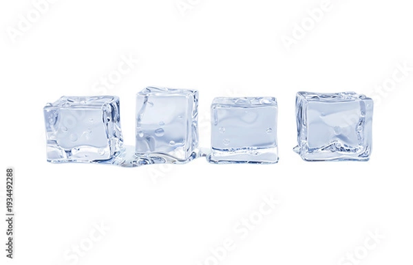 Obraz 氷 イラスト リアル キューブ
