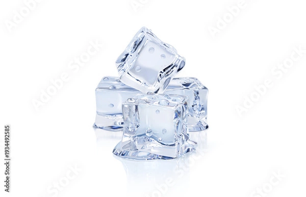 Obraz 氷 イラスト リアル キューブ