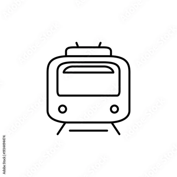Obraz 電車をモチーフにした通勤通学アイコン