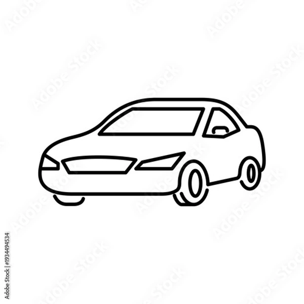 Obraz マイカーをモチーフにした通勤通学アイコン