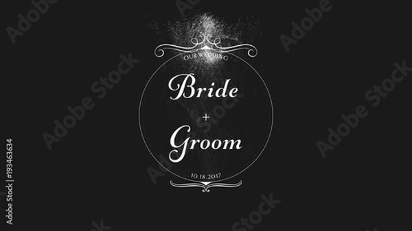 Fototapeta Circle Flourish Wedding Title