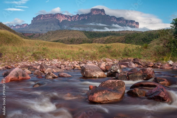 Fototapeta View from Uruyen to Auyantepui, Canaima - Venezuela