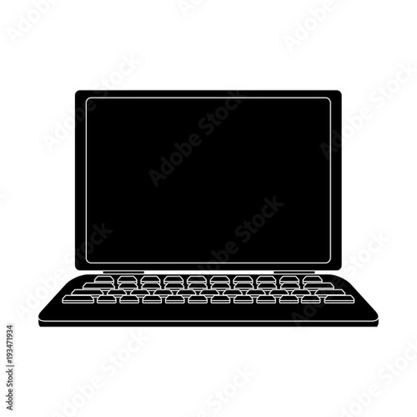 Obraz Laptop pc technology icon vector illustration graphic design