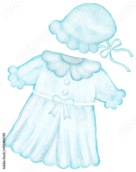 Obraz セレモニードレスのイラスト 赤ちゃん お祝い