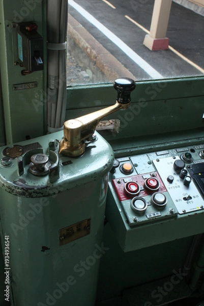 Obraz レトロな路面電車の運転席