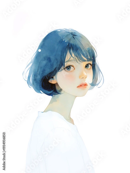 Obraz 振り返る可愛い女性