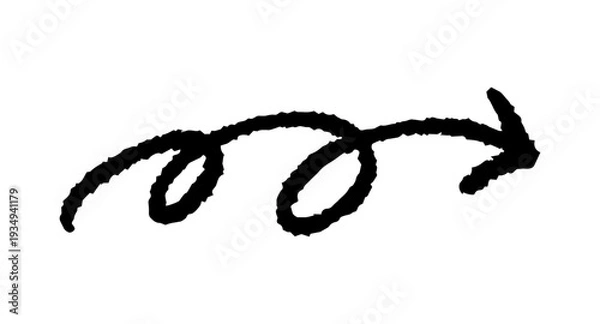 Obraz 手書きのくるくる矢印