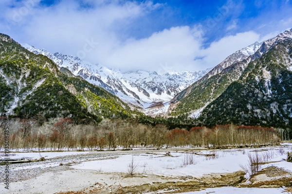 Obraz 冬の日本長野県の上高地