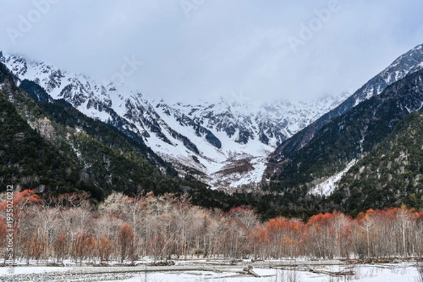 Obraz 冬の日本長野県の上高地