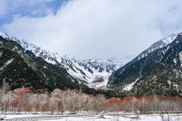 Obraz 冬の日本長野県の上高地