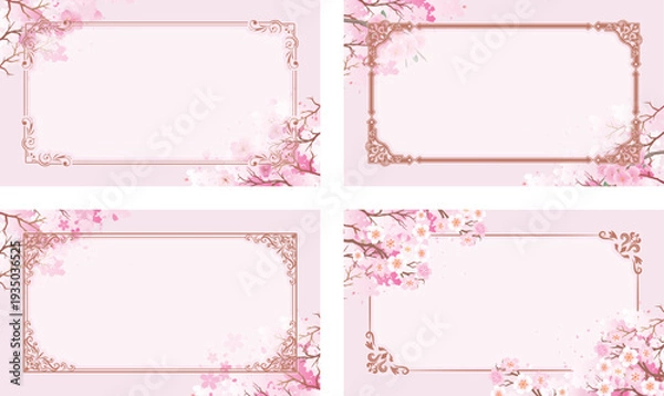 Obraz フレーム飾り枠　桜の花