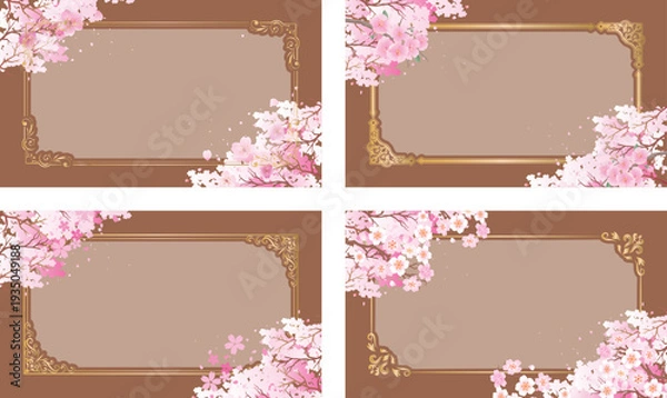 Obraz フレーム飾り枠　桜の花