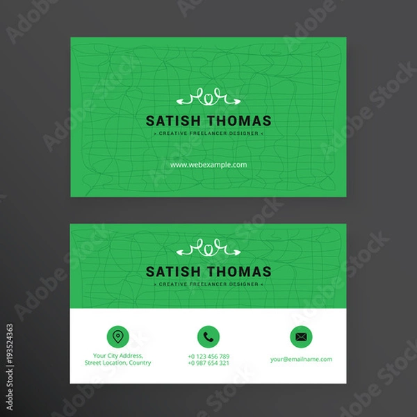 Fototapeta Business card design layout template