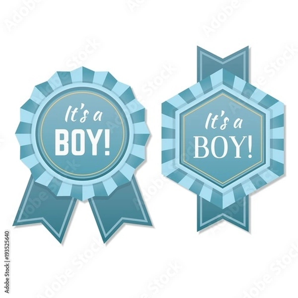 Fototapeta Babyborn boy badge or label.