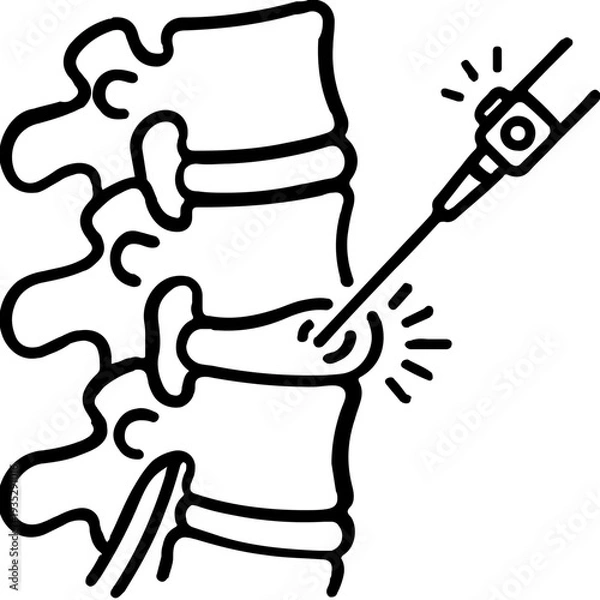 Obraz 허리 척추 디스크 치료 아이콘