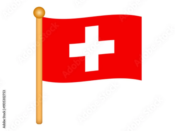 Obraz スイスの国旗イラスト素材