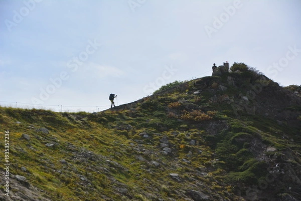 Obraz 稜線を進む登山者