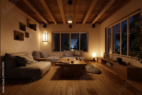 Obraz 和風の落ち着いたリビング