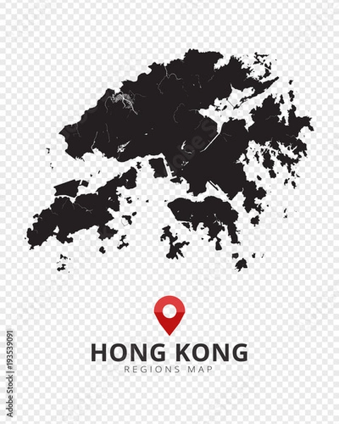 Obraz Hongkong z jeziorami i rzekami
