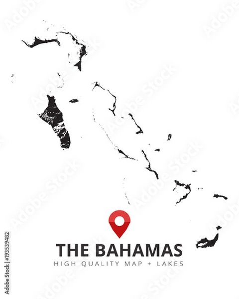 Obraz The Bahamas map