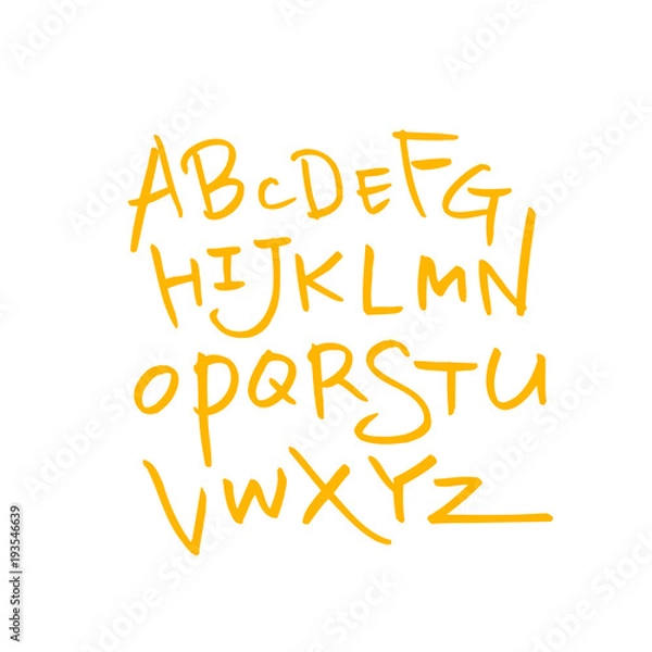 Fototapeta 벡터 문자 / 손으로 쓴 글씨체