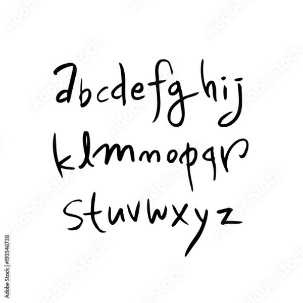 Fototapeta 벡터 문자 / 손으로 쓴 글씨체