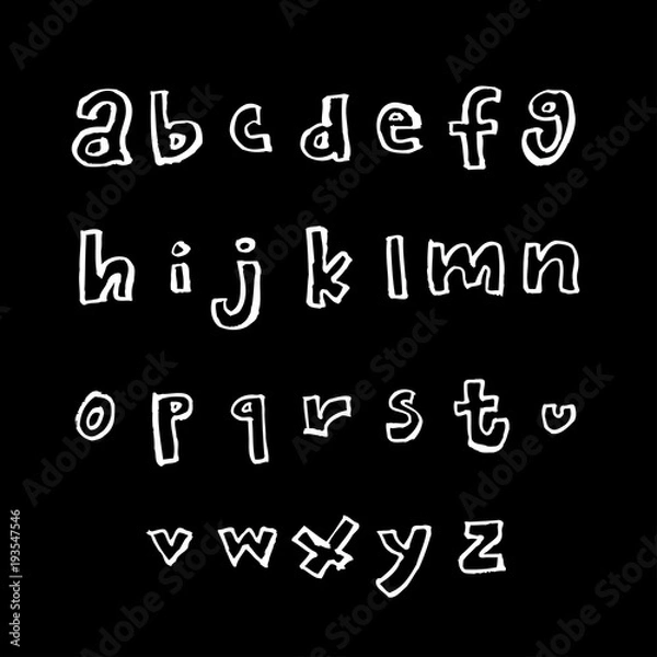 Fototapeta 벡터 문자 / 손으로 쓴 글씨체