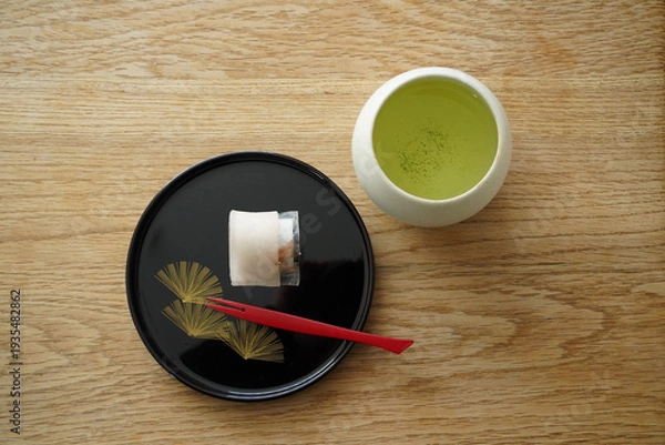 Obraz 和菓子 茶菓子 日本茶 緑茶 お茶請け