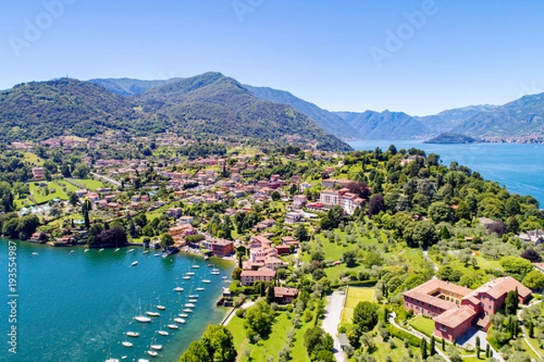 Obraz Lago di Como (IT) - Vista aerea di Pescallo