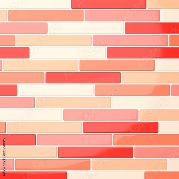 Fototapeta 背景素材_タイル_レンガ_ピンク