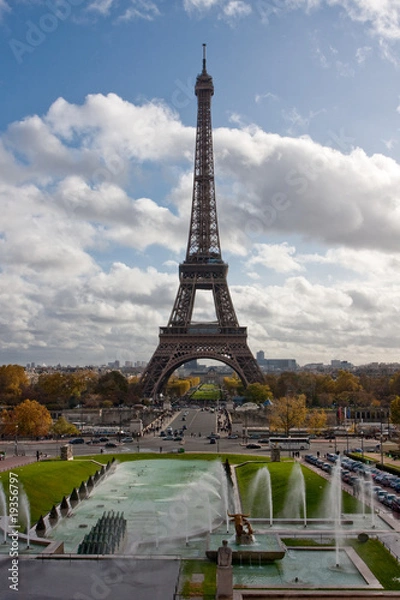 Obraz eiffel tower fountains