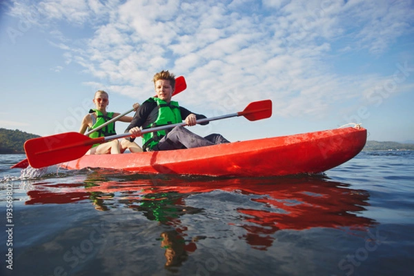 Obraz Couple with kayak
