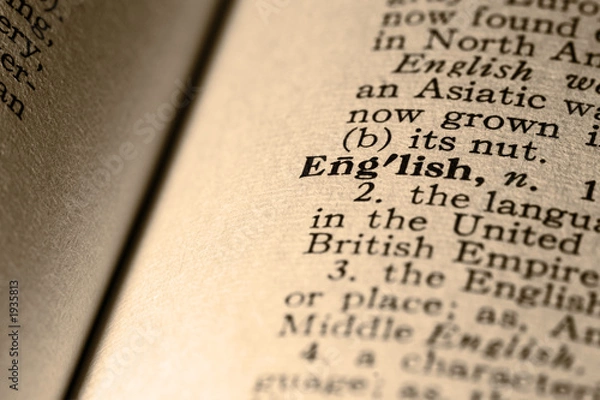 Obraz the word english