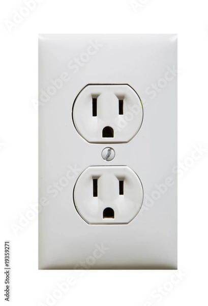 Obraz white electric outlet