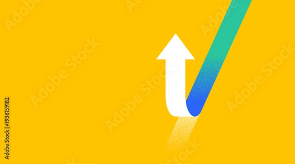 Obraz 方向転換・変化・変更をイメージした背景素材