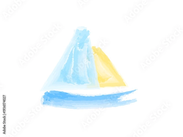 Obraz 水彩風ヨット