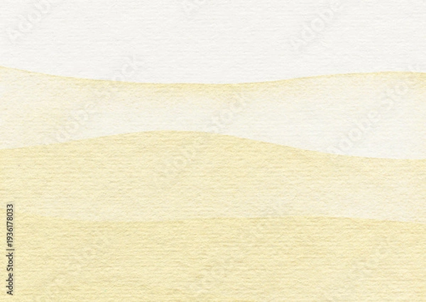 Obraz 白い水彩紙に広がる金色の波のグランジ背景素材